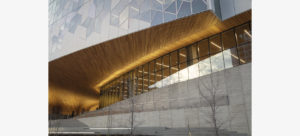 Calgary Central Library, view from outside looking in