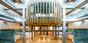 Lighting inside University of Albert Dentistry/Pharmacy Building