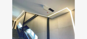 Rail recessed continuous run in a custom pattern